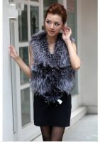 Fox fur vest fur fox wool fur vest waistcoat vest