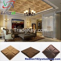 Yiwu Home Interior Decoration False ceiling 30x30cm Gold Artistic Pattern Clip in aluminum ceiling tile