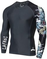 Factory custom design gym running clothes men mma rash guard compression shirt men long sleeve top