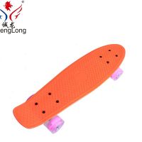EN71 certification 21"*6" PU wheel with light ABS Kids penny board