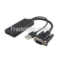 VGA M+Audio to HDMI Adapter
