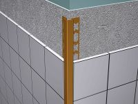 stainless steel tile profile - for wet floors - bathroom - Luxury 