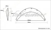 Universal fender flare from ABS plastic. 1 box-4pc