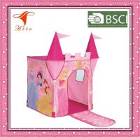 Foldable pink princess castle tent for girls