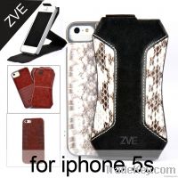 Mobile Phone Cases Snakeskin Covers for iphone 5s leather case with st