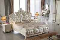 Luxury European Style hand craft antique wooden beds