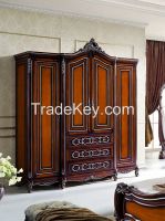 Classical wardrobe antique wood wardrobe bedroom wardrobe design