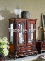 Living room antique wooden storage cabinet wine cabinet