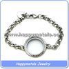 Wholesale memory lockets bracelets Floating round locket stainless steel locket bracelet locket bracelets(BL0015)