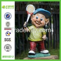 Sports Design Polyresin Decoration Elf Figurines