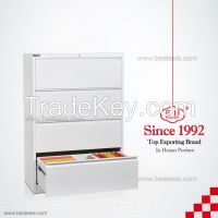 4-drawer steel lateral filing cabinet