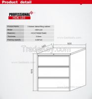 3-drawer steel lateral filing cabinet
