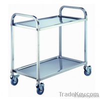 PRD-L2 two-tier stainless steel kitchen trolley(square tube)