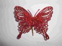 7 cm glitter butterfly pick