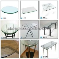 High quality tempered glass table top with ISO CCC CE