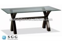 Hot sell black tempered glass coffee table