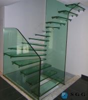 Hot sell tempered glass staircase