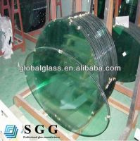 High quality oval tempered glass table top