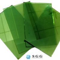 High quality reflective dark green glass