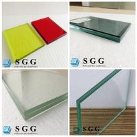Top quality colored or clear laminated glass