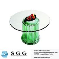 glass round table top