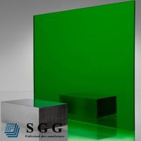 Top quality 6mm green  silver mirror glass