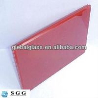 High quality red pvb film laminated glass