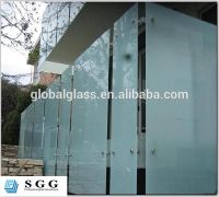 High quality white laminated glass door