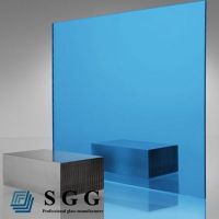 Top quality 4mm blue silver mirror glass
