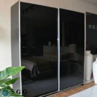 Top quality 4mm black painted glass