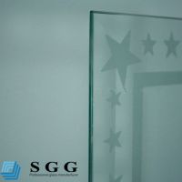 High quality  laminated glass with acid etched