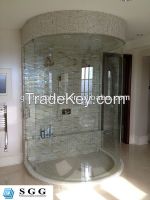 High quality curved glass shower door