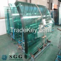 High quality thoughed curved glass