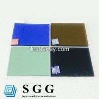 4-12mm tinted glass, bronze, grey, green, blue