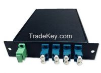 2x4 LGX metal box Fiber Optic PLC Splitter , FC, SC, LC or ST adaptor available