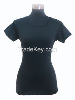 Women Black Cotton T-Shirts