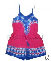 Ladies Tie and Dye Rayon Romper Dress