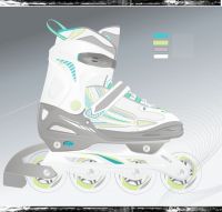 Kids semi-soft adjustable inline skate