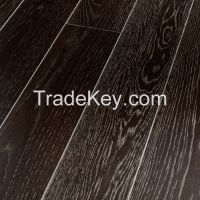 Washed white parquet flooring