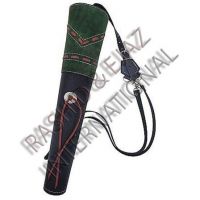 New Traditional Fine Mild Black Leather Back Arrow Quiver Archery Products Aq163