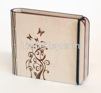 Laser Cut Wooden Paper Block Holder With Butterfly Design