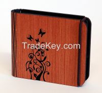 Laser Cut Wooden Paper Block Holder With Butterfly Design