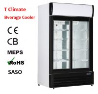 2 sliding door drink display refrigerator