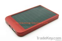 Portable solar mobile charger, P2600 1800mAh red color