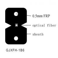 Flat indoor FTTP drop cable (GJXFH-1B6)