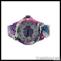 Print Rose Flower Design Fashion Popular Women Wristwatches