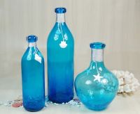 wholesale blue glass vase