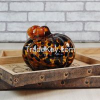 Wholesale Hand-blown Small Halloween Decorative Glass Pumpkin