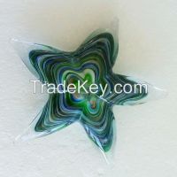 Hot Selling Wholesale Handcraft Blue Patterned Starfish Glass Figurine
