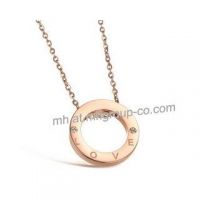 Fashion New Design Stainless Steel Rose Gold Plated Necklace Pendant Necklace Jewelry for Men